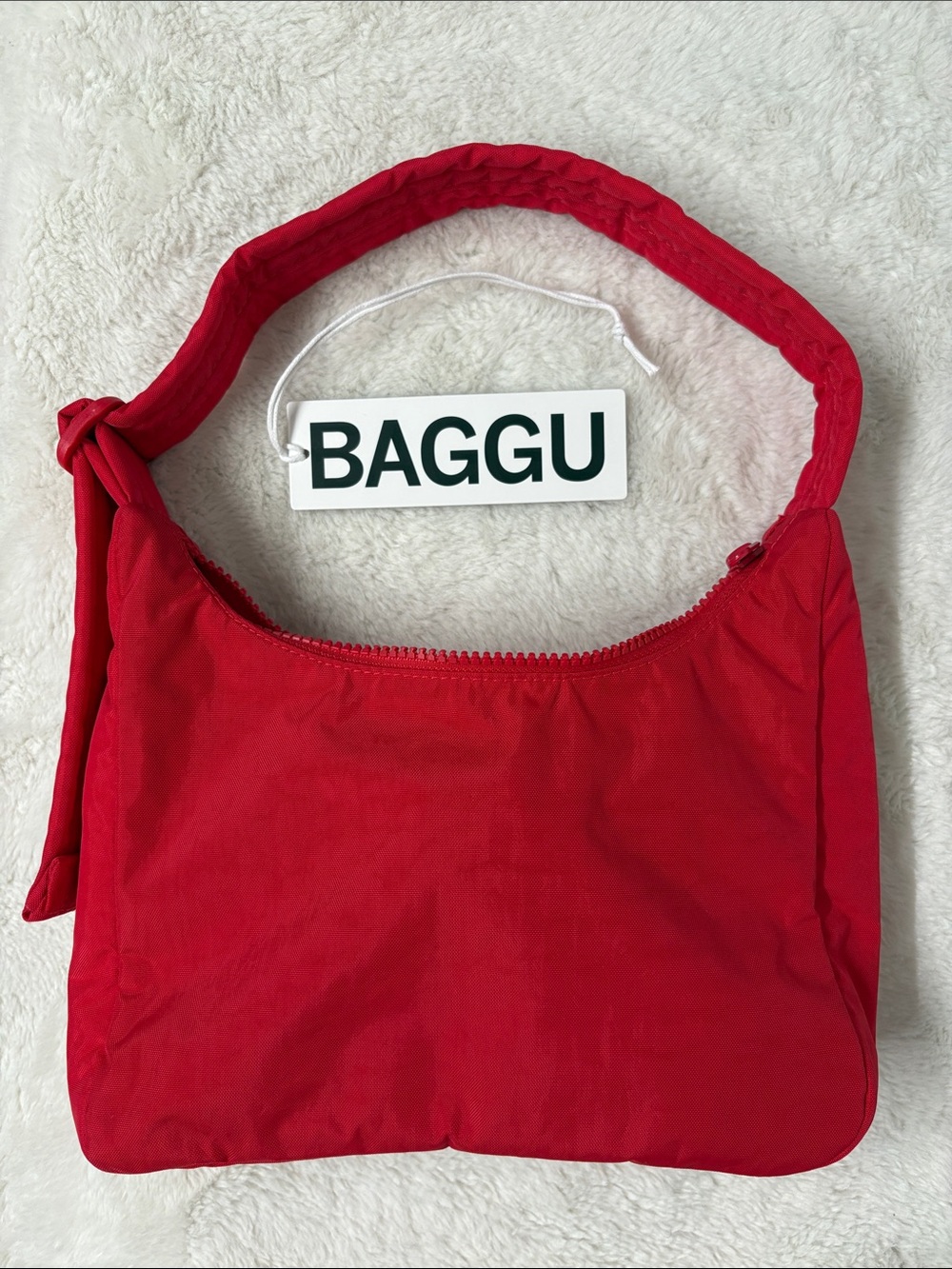 BAGGU Mini Nylon Shoulder Bag Candy Apple Red